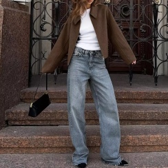 20 Pcs Streetwear Cool Casual Jacket With Zipper Fly