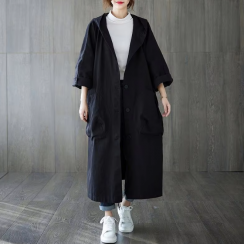 Loose Casual Women Hooded Windbreaker